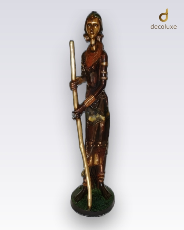 Tribal Lady with Stick