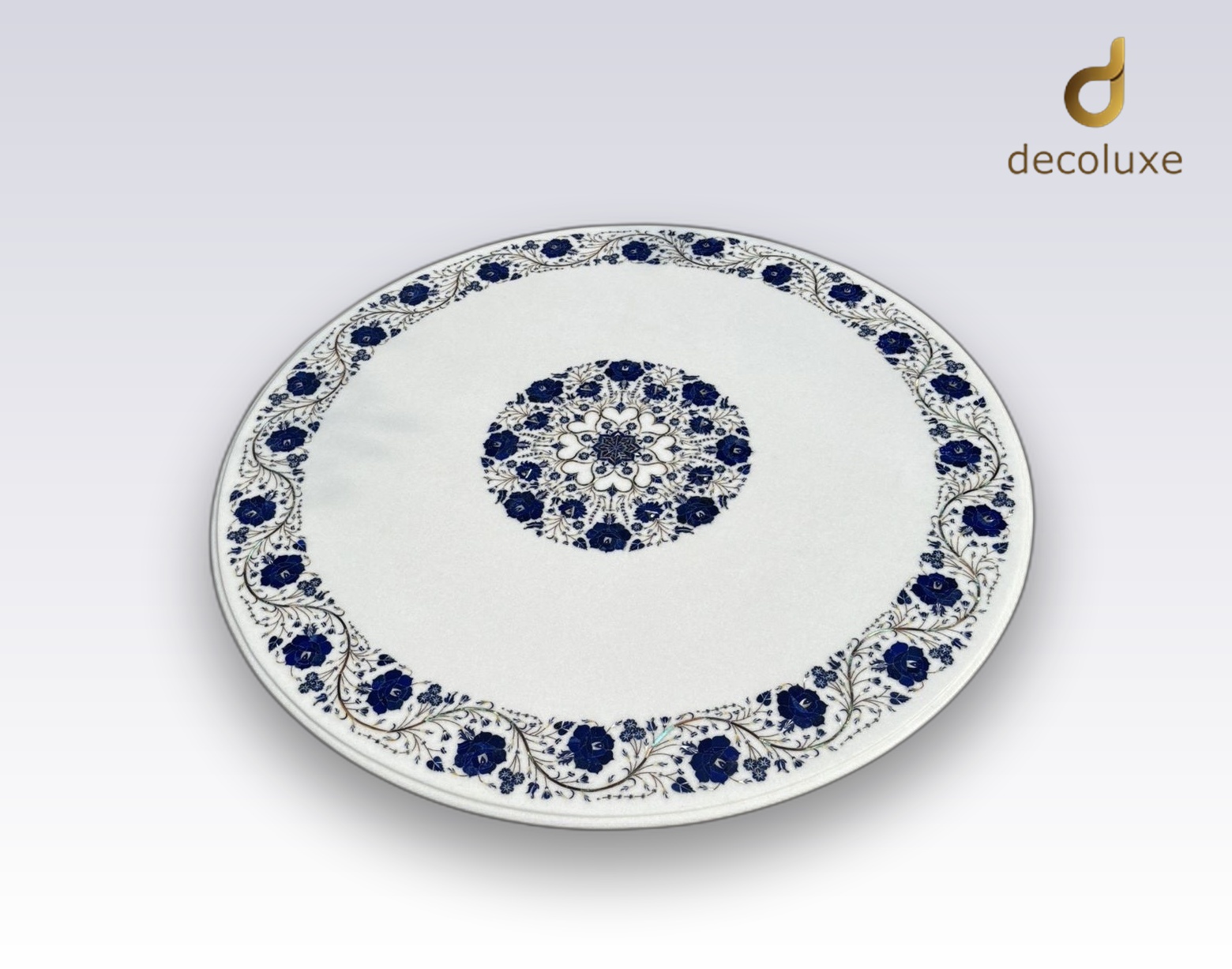 White Circle Blue Tabletop 48 - Image 1