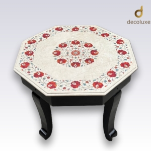 Octagon Red Floral Tabletop 30