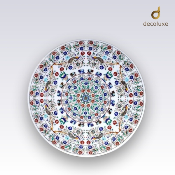White Circle Multicolor Tabletop 50