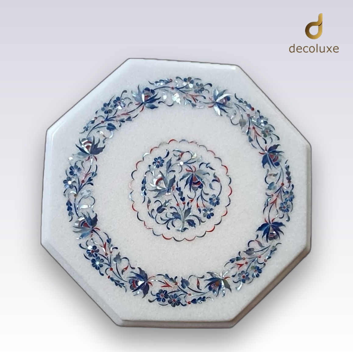 Small Octagon Mother of Pearl Tabletop 12 - Image 1