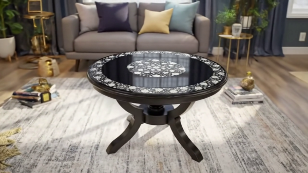 Black Circle Tabletop 48