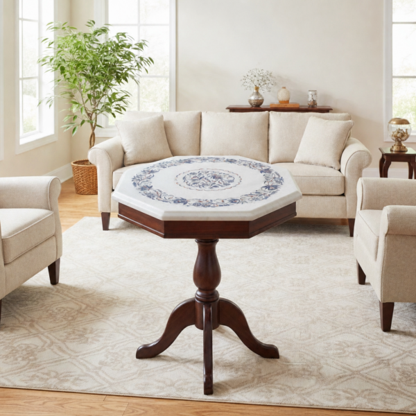 Small Octagon Mother of Pearl Tabletop 12