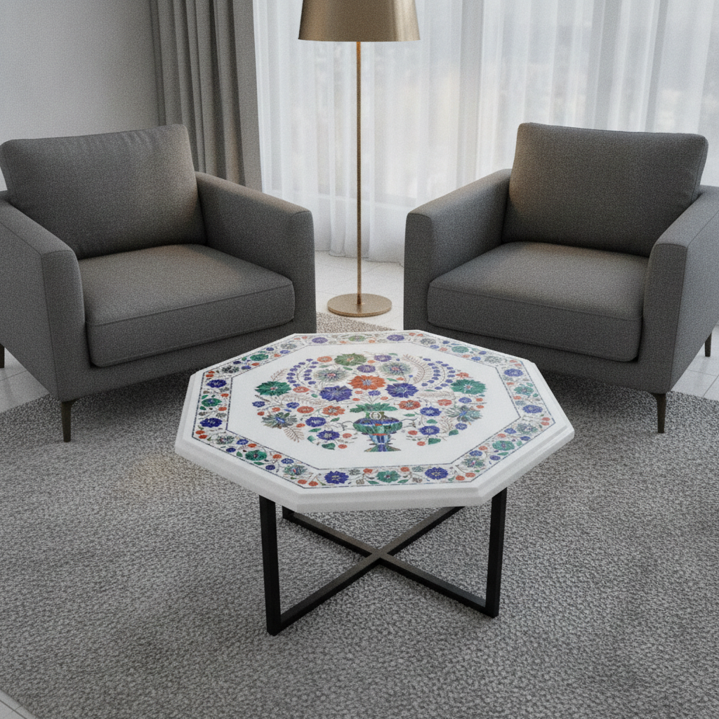 White Octagon Tabletop 24 - Image 2