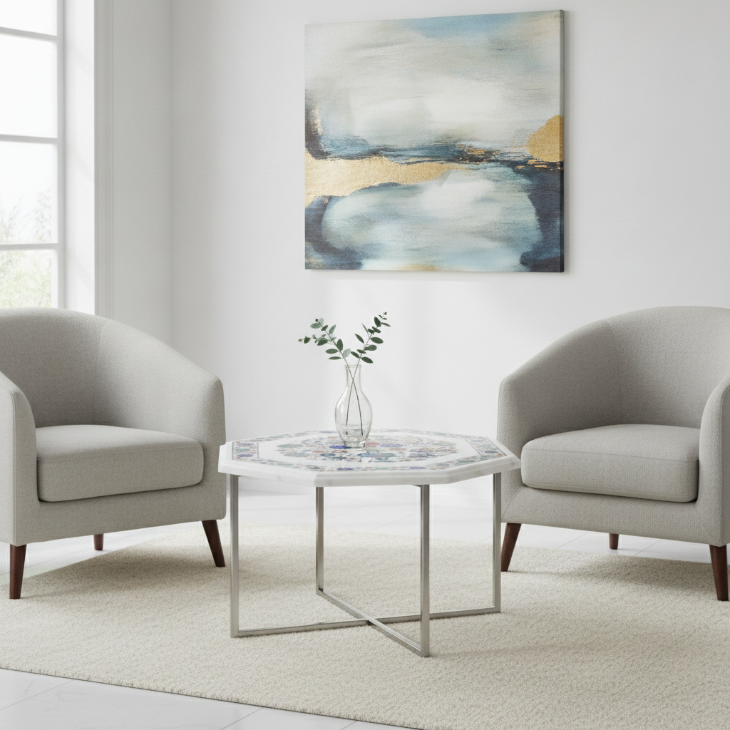 White Octagon Tabletop 24 - Image 4